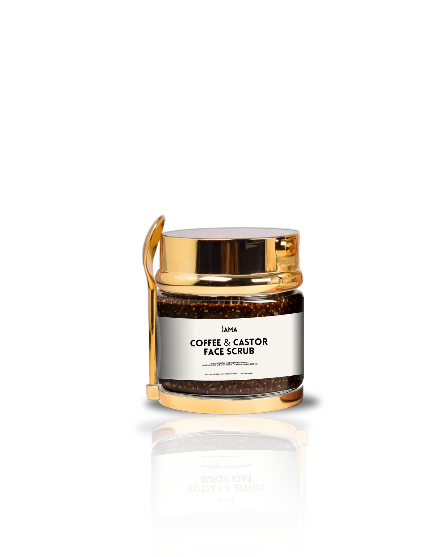 Organic Coffee + Cold Pressed Castor Oil Face Scrub iAMA