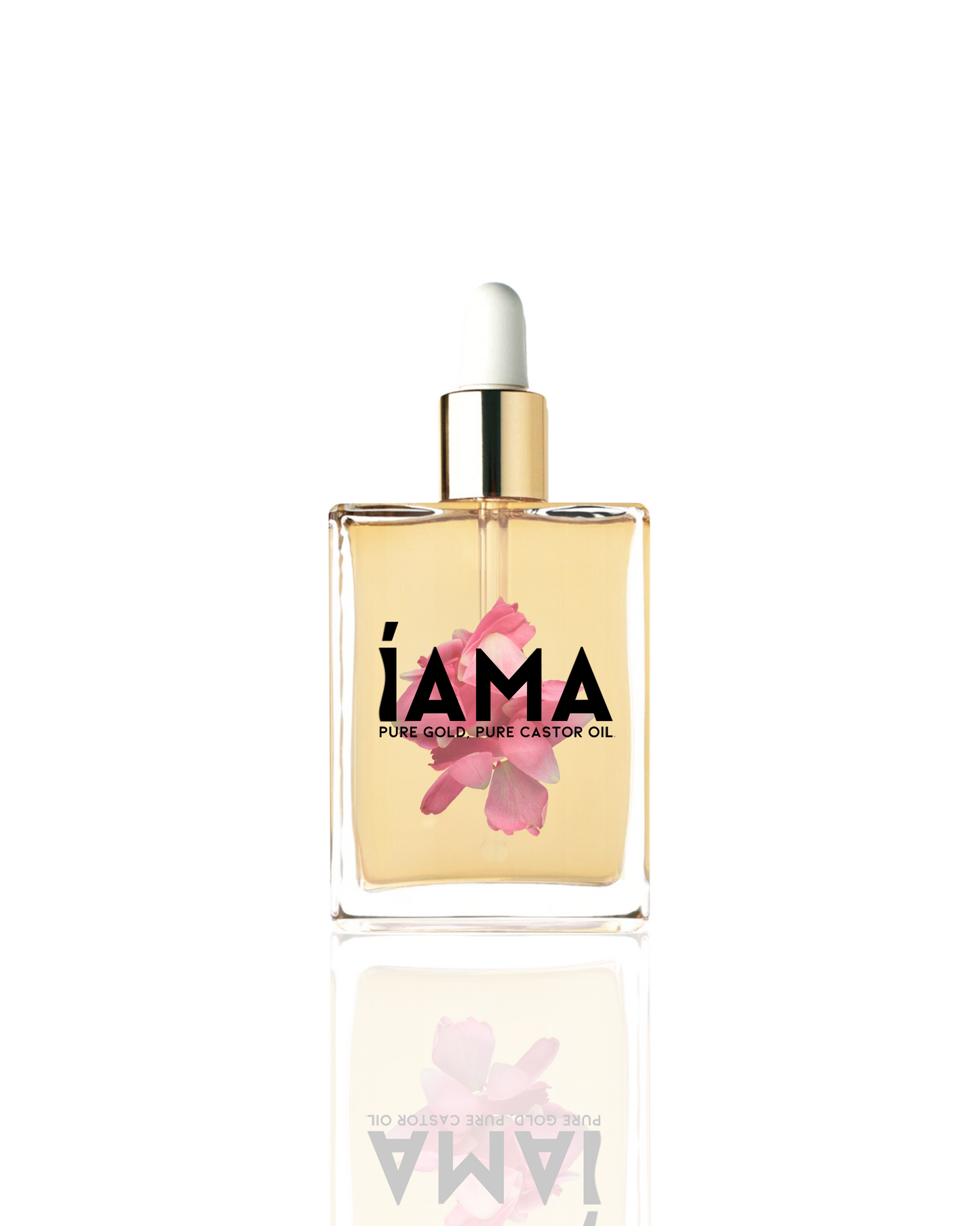 Rose Infused, Organic Cold Pressed Castor Oil (100ml) iAMA